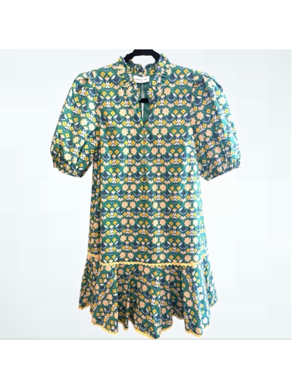 Entro Women's Garden Mini DressDress in Green Size S